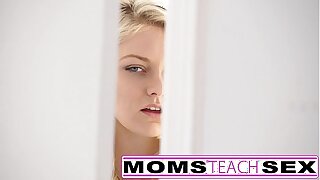 Step mom and son make teen squirt in hot threesome